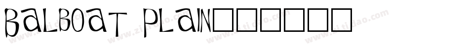 Balboat Plain字体转换